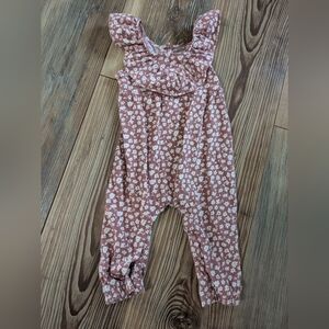 Jessica Simpson Sleeveless Ruffle Floral Romper Baby Girls 12 Months Spring